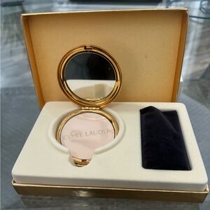 Estee Lauder Gold and Pink Compact with Mirror